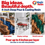 .75 Gallon (2.85 L) | 4" Deep Pour, Casting & Art | Clear Epoxy Resin Kit