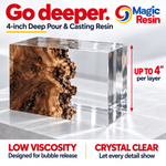 6 Gallon (22.8 L) | 4'' Deep Pour, Casting & Art | Clear Epoxy Resin Kit