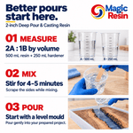 .75 Gallon (2.85 L) | 2" Deep Pour, Casting & Art | Clear Epoxy Resin Kit