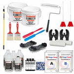Magic Resin | Full Flakes Coverage | Professional Durable Floor Epoxy Resin & Polyaspartic DIY Kit | UV-Stable | Non-Yellowing for Garage, Basement & Commercial Floor