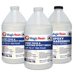 3 Gallon (11.4 L) | 2" Deep Pour, Casting & Art | Clear Epoxy Resin Kit | Free Shipping - Magic Resin USA