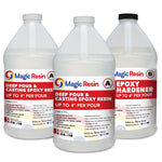 3 Gallon (11.4 L) | 4" Deep Pour, Casting & Art | Clear Epoxy Resin Kit | Free Shipping - Magic Resin USA