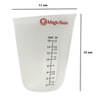 Silicone Measuring Cups | 2 x 500ml & 2 x 250ml | Great for Epoxy Resin Mixing | Set of 4 Cups - Magic Resin USA