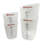 Silicone Measuring Cups | 2 x 500ml & 2 x 250ml | Great for Epoxy Resin Mixing | Set of 4 Cups - Magic Resin USA